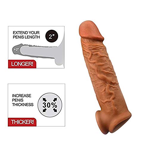 Silicone Reusable Pêŉiš Sleeve Flexible Gláns Sleeve Pêŉiš Enĺargement Extender for Men-1