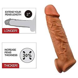 Silicone Cóndom Reusable Pênnís Sleeve Enlargement Toys for Men Chástity Clítoris Stímulator Pênnís Rings 6421