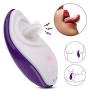 Adorime Clitoral Stimulator with Tongue Vibrator, Powerful Multi Speed Clit Vibrator with Heatable Silicone Tongue for Clitoris and Nipples Stimulation, Sturdy Oval Case, Removable Silicone Rim