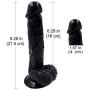 MXD 8.26inch Womens Massage Wànd Soft and Comfortable Flexible Silicone with Sucking Vibrǎtor Waterproof Easy to Clean T-Shirt