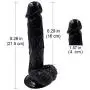 MXD 8.26inch Womens Massage Wànd Soft and Comfortable Flexible Silicone with Sucking Vibrǎtor Waterproof Easy to Clean T-Shirt