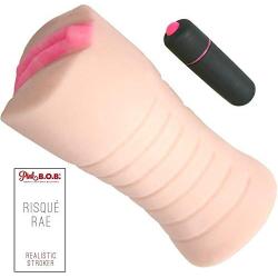 Realistic Male Masturbator for Masturbation- Tight Penis Stroker Sleeve with Lifelike Textures - Removable Vibrating Bullet