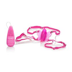 CalExotics Original Venus Butterfly Vibrator –Hands Free Strap On Personal Massager – Adult Fun Sex Toys for Couples - Pink