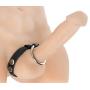 Strict Leather Leather and Steel Cock and Ball Ring