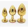 NewMaxer 3PCS Golden Stainless Steel Metal Anal Plug Diamonds Metal Plated Jeweled Sexy Anal Stopper NewMaxer 3PCS Golden Stainless Steel Metal Anal Plug Diamonds Metal Plated Jeweled Sexy Anal Stopper