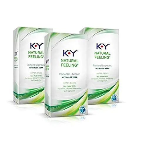 Personal Lubricant, K-Y Natural Feeling with Aloe Vera Sex Lubricant, 5.7 oz (3x1.69 oz) Sex Lube for Women, Men & Couples. Safe to use with Devices, Sex Toys, and Vibrators Personal Lubricant, K-Y Natural Feeling with Aloe Vera Sex Lubricant, 5.7 oz (3x1.69 oz) Sex Lube for Women, Men & Couples. Safe to use with Devices, Sex Toys, and Vibrators