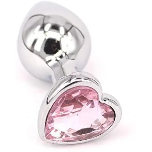 Eastern Delights Heavy Accented Aluminum Anal Trainer Butt Plug, Heart Gem Eastern Delights Heavy Accented Aluminum Anal Trainer Butt Plug, Heart Gem