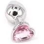 Eastern Delights Heavy Accented Aluminum Anal Trainer Butt Plug, Heart Gem Eastern Delights Heavy Accented Aluminum Anal Trainer Butt Plug, Heart Gem