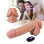 Qbyoop Large Size 8.26 Inch Vibratoir Medical Grade Silicone Massage Toys with Powerful Vibration Modes Personal Massager Rechargeable Waterproof