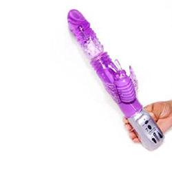 Thrusting Rotating Beads Extra Large Silicone Rabbit Stimulation Vibrator Dildo women Sex Toy