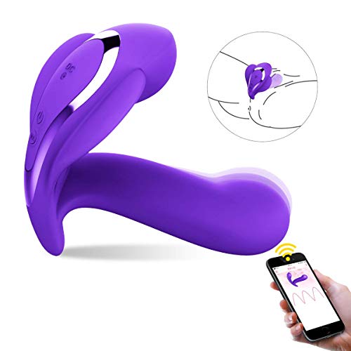 Iball Rabbit Vibrator, APP Controlled Butterfly Vibrator, G Spot Vibrating Wand Massager with Dual Motors, Quiet Personal Clitoris Stimulator Vibrating Dildo for Women Masturbation Couples