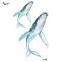 WYUEN 12 PCS/lot Whale Shark Temporary Tattoo Sticker for Women Men Fake Tatoo Body Art Adult Waterproof Stickers 9.8X6cm W12-06