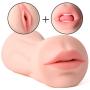 ZEMALIA Pocket Pussy Male Masturbator Cup Adult Sex Toys for Men 3D Realistic Blowjob Clitoris Vagina and Mouth Love Doll Pussey Masturbation Stroker for Intense Stimulation