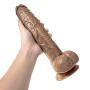 ZLBF 11.4 Inch Brown Suction Dillo Realistic Toys -angoopp