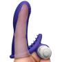 Doc Johnson Mood - Euphoric Smooth - Silicone Finger Sleeve with 10 Function Vibrating Bullet Clit Stimulator - Purple
