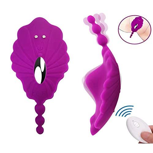 Wireless Remote Control Clitoral Stimulation Wearable Panty Vibrator, Adorime Rechargeable Waterproof Portable Vagina Clit Anal Stimulator Massager, Adult Sex Vibrating Toys for Women and Couples