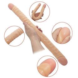 JRZDFXS Silicone Double Sided Big Toy Real Feel Soft Flexible Double Head Massage for Female Beginner Personal Body