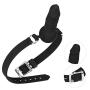 FST Silicone Realistic Dildo Gag with Ball, Adjustable Strap on Mouth Gag for SM (Black)
