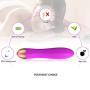 Mini Magic Wand Massager Rechargeable, Mini Massager Wand,Portable Mini Vibrating Massager with 12 Vibration Modes … (Purple)