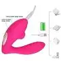 Qbyoop 10 Frequency Sucking Wand Massage, Wearable Perfect Clǐt-Oral Sucking VǐbRator Excited (Color : Pink)