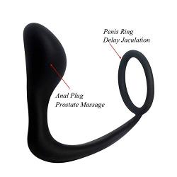 KMJHC TSHIRT Female Toys Fantasy Anal Sex Toys Erotic Male Prostate Massager Adult Products Silicone Men Climax Butt Plug for Men C-ock Ring Gift
