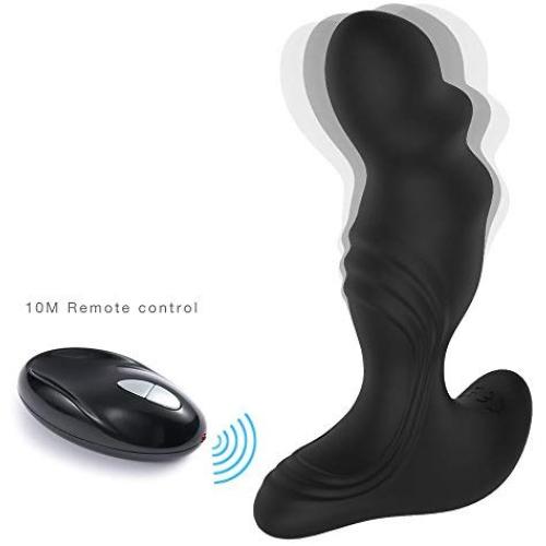 Vibrating Prostate Massager Anal Sex Toys-Pelepas Wireless Rechangeable Waterproof Silicone G-spot and P-spot Vibrator for Men Women and Couple