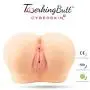 CyberSkin Male Masturbator Twerking Butt Deluxe, 3D Vibrating, Realistic Lifelike TPE Love Doll Toy Butt Full Size, Vagina Anal 2 Entry, Pussy & Backdoor Stroker, Premier Virgin Anus Love Doll