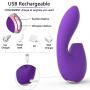 Clitoral Sucking Vibrator - Iusmnur Silicone Clit G Spot Dildo Vibrator with 5 Suction & 10 Vibration Modes Waterproof Rechargeable Oral Stimulator Adult Sex Toys for Women and Couple (Purple)