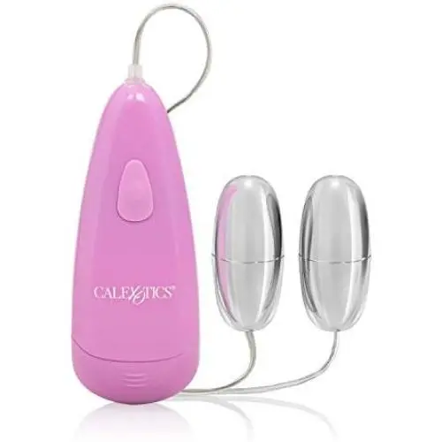 CalExotics Pocket Exotics Double Bullet Vibrator - Waterproof Sex Toys for Couples - Adult Vibe Massager Eggs - Pink CalExotics Pocket Exotics Double Bullet Vibrator - Waterproof Sex Toys for Couples - Adult Vibe Massager Eggs - Pink