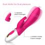 RITER 12 Frequency Vibrantion Stimulator Heating Rotating Beaded Vibrantor G Spotter Rechargeable Massager Adullt Six Toys for Women Pink