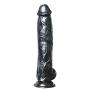 JDesto- 12&quotLifelike Massager Ge Size Massager and Strong Suction Cup Free with Earrings DEPUR (Color : Black)