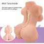 Movitip Sex Doll Male Masturbator Pocket Pussy Female Love Doll Torso with Tight Vagina Anal, 3D Lifelike Real Love Doll Torso with Metal Skeleton, Soft Ass Adult Sex Toy (15x9.4x5.1 Inches.11 lb)
