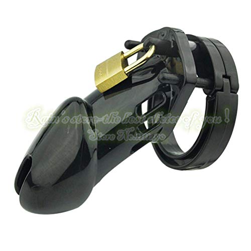 CAZXQ Tshirt Cock Cage Key CB6000 P`ênís Ring Dick Belt P`ênís Lock Plastic Male Çhástí-ty Device for Men P`ênís Sleeve Cock Cage Sèx Toy,Black