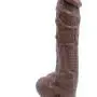 HYLHYL5-F Ìntìmǎtě Vìbrǎtǒrs, 7 inch Black Thin Silicone Toys with for Women Powerful Beginner Travel Gift Lifelike Thick | Diameter 4cm/1.57iches