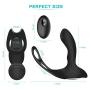 Heating Wireless Remote Male Prostate Massager 10 Frequencies Vibrator 3-in-1 with Penis Ring and Ball Loop, 2 Intense Motors Rechargeable Anal Sex Toys Waterproof G-Spot Butt Plug for Women Couples