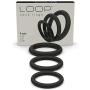 Super Soft Black Cock Ring Erection Enhancing 3 Pack by Lynk Pleasure Products, 100% Medical Grade Pure Silicone Penis Ring Set for Extra Stimulation for Him - Bigger, Harder, Longer Penis