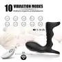 OUYAWEI Time Delay Vibrating Cock Ring with Massager Brush Silicone Sex Toy Black OUYAWEI Time Delay Vibrating Cock Ring with Massager Brush Silicone Sex Toy Black