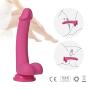 Louviva 8 inch Realistic Dildo Liquid Silicone G-Spot Adult Sex Toy with Suction Cup (Pink)