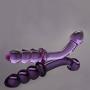 AKStore Crystal Glass Dildo Anal Beads Anal Plug Butt Plug Masturbation Personal Massager G-spot Stimulation Sex Toy for Male/female/couple/lovers