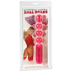 Pipedream Waterproof Flexible Anal Beads, Pink