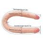 FANBO@ 21.56 inch Double Sided Silicone Massager for Women Waterproof Flexile Double Dongs Raincoat Safe Realistic