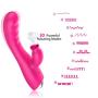 Cordless Wireless USB Rechargable Silent Waterproof Dual Motor 30 Speeds Mode Soft forwomen More Convenient for Bedroom Vibartion Handheld (Color:Rose Red)