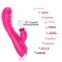 Cordless Wireless USB Rechargable Silent Waterproof Dual Motor 30 Speeds Mode Soft forwomen More Convenient for Bedroom Vibartion Handheld (Color:Rose Red)