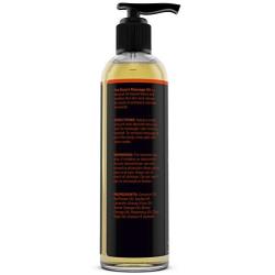 Massage Oil for Men and Women - Orange Blossom Scent with Rosemary - Body Gel That Enhances Stimulation with Coconut & Jojoba Oils - No Greasy Residue - 8 FL OZ