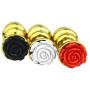 O-GAME Stainless Steel Amal Plug Rose Flower Decor Massage Male Female Erotic Toys