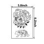 Large Realistic Flower Temporary Tattoos for Women Adults Girls Black Rose Floral Tattoo Sexy Body Tattoo Stickers Realistic Waterproof Fake Tattoo Arm Chest Leg Back Temp Tattoo Paper (8 Sheets)