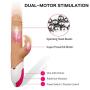 Realistic Dildo Thrusting Rabbit G-Spot Vibrator - Adorime Clitoris Vaginal Dual Stimulation Rechargeable Dildo Silicone Sex Toy for Women or Couples