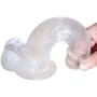Saiksi 7.8" Lifelike Huge Dildo Realistic Penis Waterproof Sex Toys with Suction Cup Base & Balls 100% Satisfaction Guaranteed (clear)
