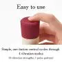 Iroha Rin Akane Burgundy Women Soft Touch Silicone Vibrator Adjustable Strengths Battery Operated Stick Shaped