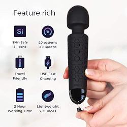 Micro Massage Wand Device by Yarosi - Smallest and Strongest Cordless Handheld Massage - Powerful - Best for Travel - Magic Stress Away - Perfect on Back Legs Hand Pains and Sports Recovery